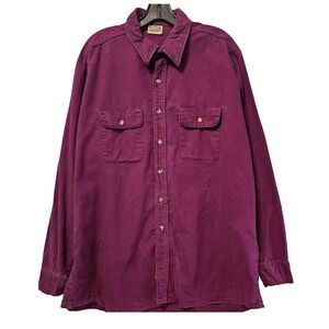 Vintage Five Brother Flannel Shirt Mens Tallman XL Purple Heavy Cotton Workwear